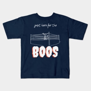 Ring Cheers: Embrace the Boos, Wrestling Fan Edition Kids T-Shirt